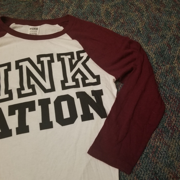 Pink By Victoria Secret Baseball Tee - Picture 3 of 4